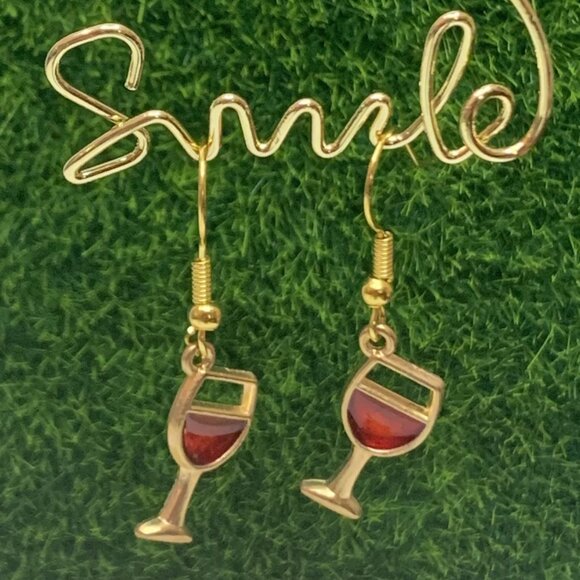 Wine Earring, Alcohol Earring, Drink Earring, Funny Food Earring, Gift Idea - Picture 4 of 9